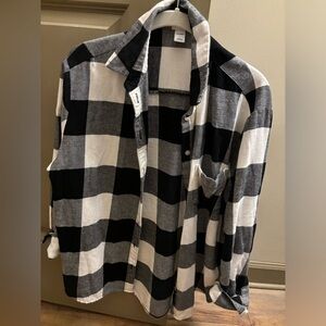 black and white flannel